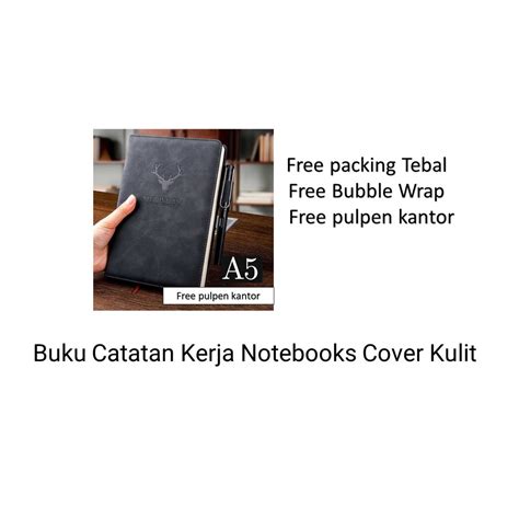 Jual Buku Catatan Kerja Notebooks Aesthetic Tebal Cover Kulit Jurnal Pu