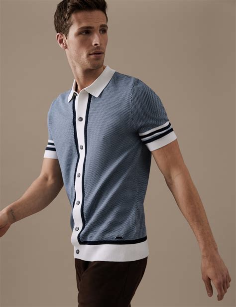 Cotton Modal Knitted Polo Shirt Autograph Mands