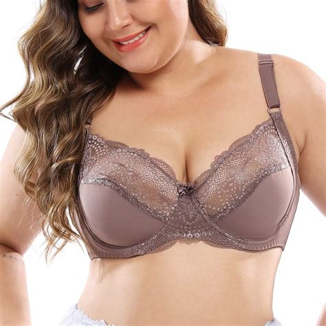 Damen Bügel Push Up Bh Oversize Blumen Spitzen Unterwäsche Bra