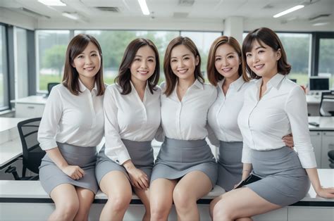 Arafed Asian Women In Business Attire Posing For A Picture SeaArt AI