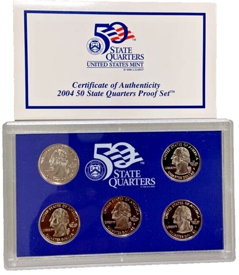 2004 S United States Mint 50 State Quarters Proof Set W COA And Box EBay