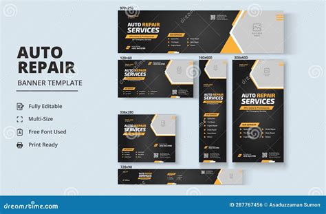 Auto Repair Banner Auto Repair Social Media Banner Auto Repair Roll