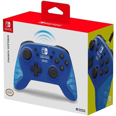 Hori Horipad Wireless Azul Nintendo Switch Comandos Gaming