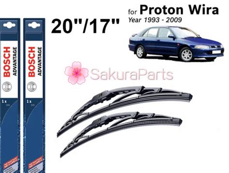 Bosch Advantage U Hook Wiper Set For Proton Wira 20 17 Original