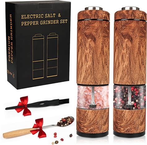 Amazon Electric Salt And Pepper Grinder Set Salt Pepper Mill