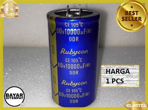 Elko Elco Kapasitor Capacitor BERKUALITAS RUBYCON 10000uF 10000 UF 80V