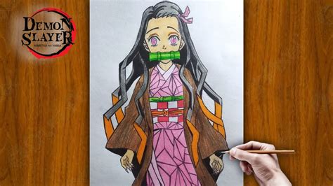 How To Draw Nezuko Kamado Step By Step Tutorial Demon Slayer