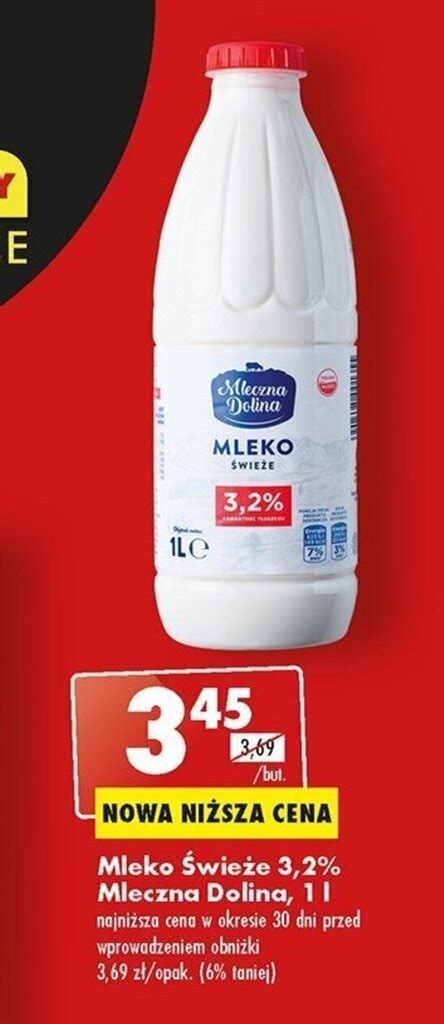 Promocja Mleczna Dolina Mleko Świeże 3 2 1l Biedronka