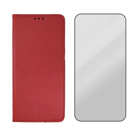 Set Husa Flip Din Piele Si Folie Sticla D Compatibila Cu Xiaomi Redmi