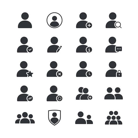 Premium Vector Users And Avatars Vector Icons Or Icon Set Includes