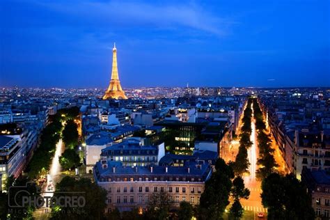 Skyline of Paris at Night Graphic by photocreo · Creative Fabrica