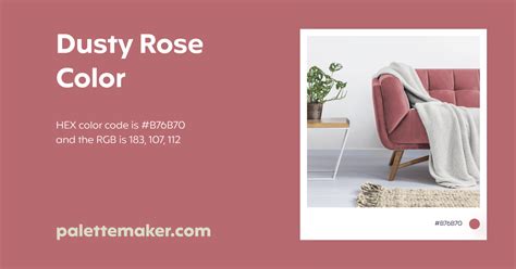 Dusty Rose Color - HEX #B76B70 Meaning and Live Previews - PaletteMaker