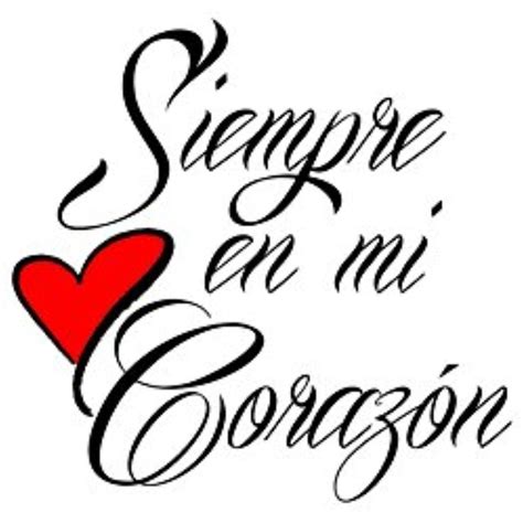 Siempre En Mi Corazon Spanish Temporary Tattoo Always In My Heart Set