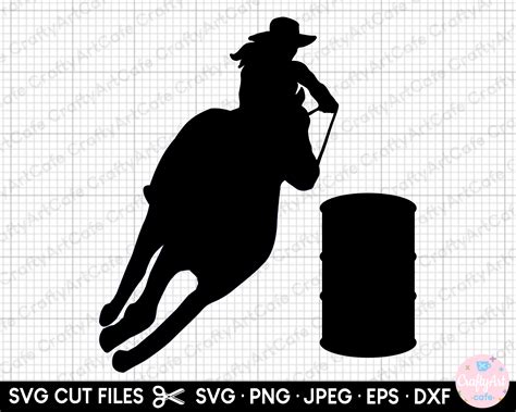 Barrel Racing Silhouette Barrel Racer Silhouette Barrel Racing Clipart Barrel Racer Vector ...