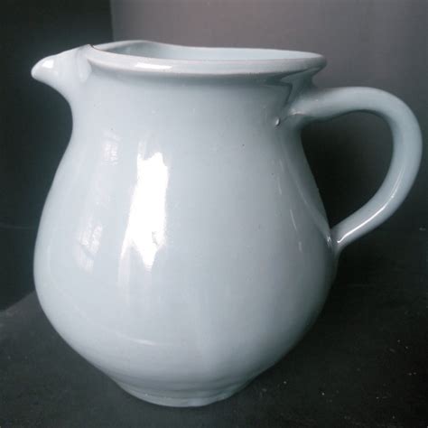 Cornelison Bybee Pottery Pitchers Powder Blue And Smaller Is Speckled