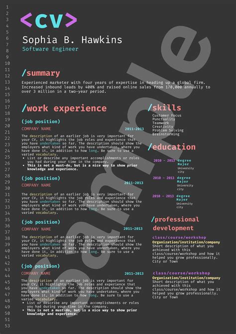 Resume CV Template Web Developer Resume Lebenslauf Resume Template