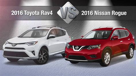 2016 Nissan Rogue Vs Toyota Rav 4 Comparison Youtube