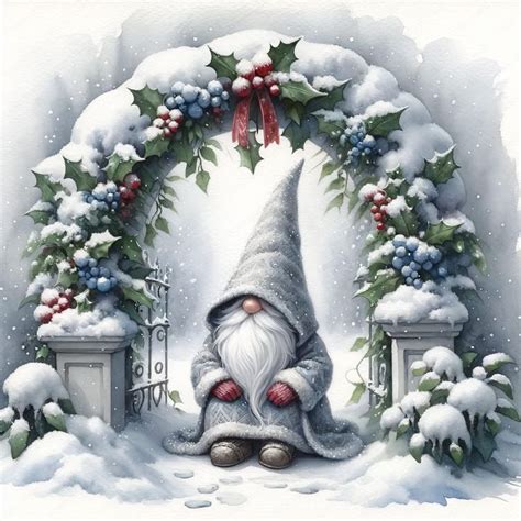 Clipart Gnomo Di Natale Pacchetto Clipart Immagini Di Alta