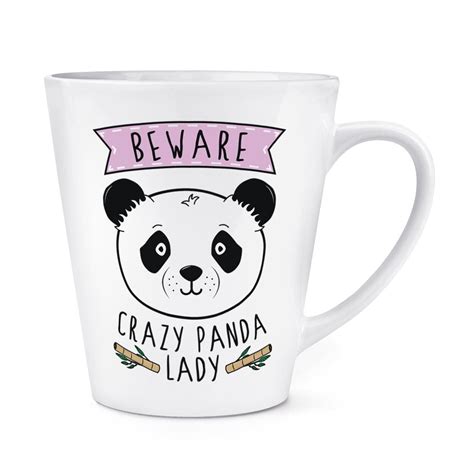 Beware Verr Ckte Panda Damen Ml Latte Becher Tasse Lustig Tiere