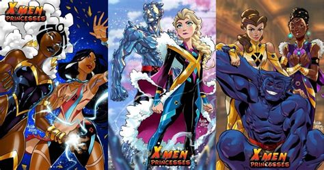 Disney Princesses And X Men Mash Up Marvel Fan Collides Two Worlds In Fan Art Inside The Magic