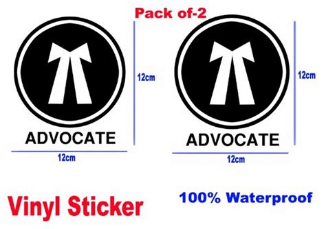Advocate Car 2 Sticker Pack Of 2 At Rs 415 Car Decals Car Petrol