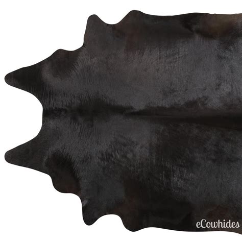 Black Natural Cowhide Rug Natural Suede Leather Ecowhides