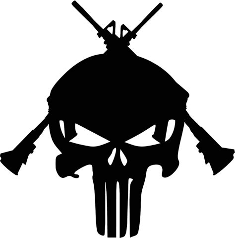 The Punisher Skull Stencil