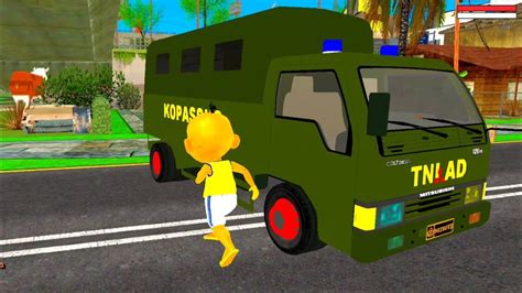 Upin Senang Main Truk Tni Yuguin Game Youtube