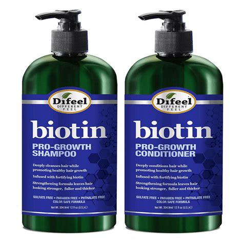 Difeel Biotin Pro Growth Hair Shampoo And Conditioning Kit 2x12 Fl Oz