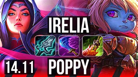 Irelia Vs Poppy Top 67 Winrate 6 Solo Kills Euw Master 1411