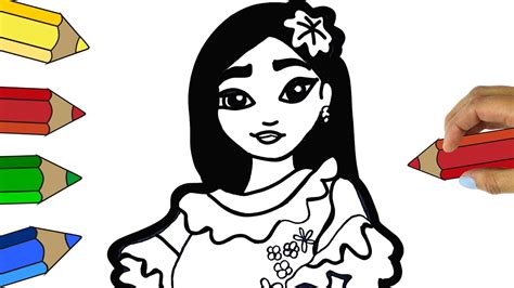 How To Draw ISABELLA MADRIGAL ENCANTO Disney Dibuja Y Colorea A