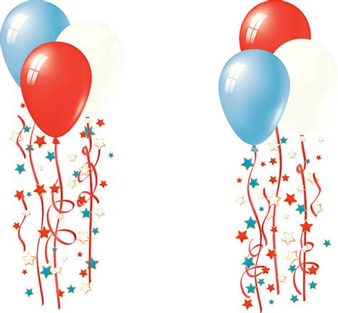 Royalty Free Red White And Blue Balloons Clip Art, Vector Images ...