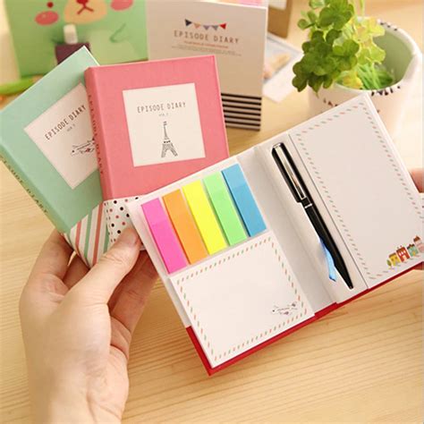 Creative Hardcover Memo Pad Post It Notepad Sticky Notes Kawaii ...