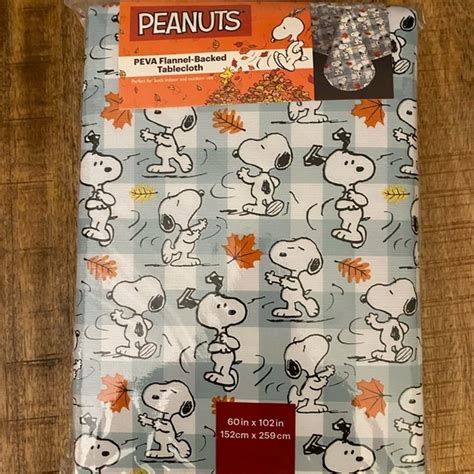 Peanuts Kitchen Peanuts Charlie Brown Snoopy Peva Flannel Back