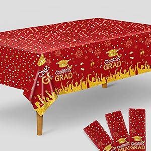 Amazon KatchOn Gold And Red Graduation Tablecloth XtraLarge