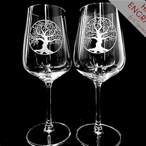 Tree Wine Glasses Etsy