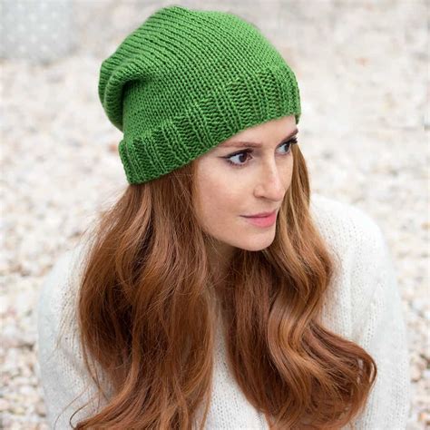 Beginner Flat Knit Hat Knitting Pattern Gina Michele