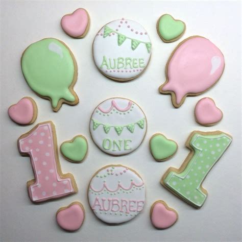 First Birthday Sugar Cookies With Royal Icing Royal Icing Cookies