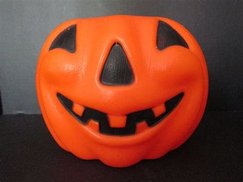 Blow Mold Pumpkin Vintage Blow Mold Jack O Lantern Orange And Black