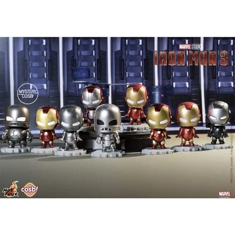 Liveลด100 กลองสมพรอมสง Iron Man 3 Hot Toys Cosbi Bobble Head Collection Marvel