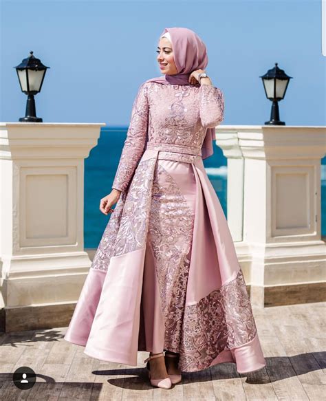 Long Sleeve Party Dresses With Hijab Zahrah Rose Party Dress Long