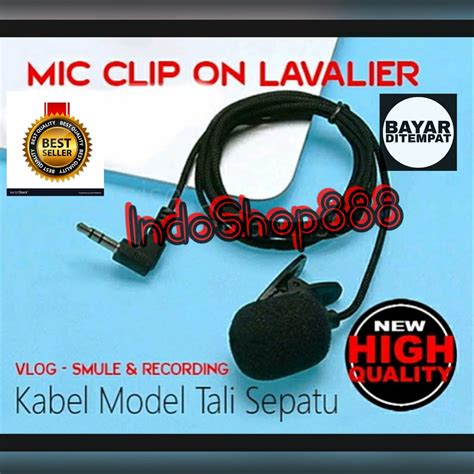 Jual Mic Clip On Kabel Polos Ori High Quality Vlog Smule Recording