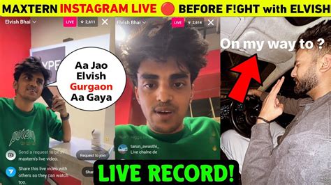 Maxtern Instgram Live 🔴 Before Fghting With Elvish Yadav In Gurgaon