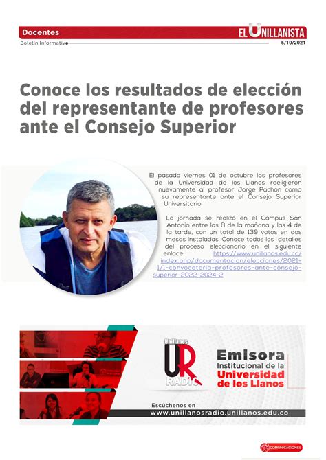 Conoce los resultados de elección del representante de profesores antes