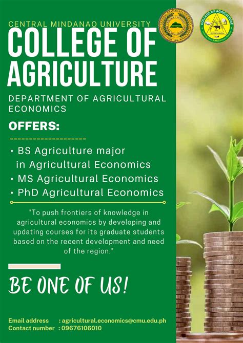 Look College Of Agriculture Programs Central Mindanao University