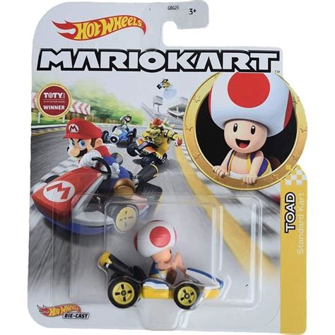 Hot Wheels Mario kart Voiture véhicule en métal Toad Standard Kart Cdiscount Jeux