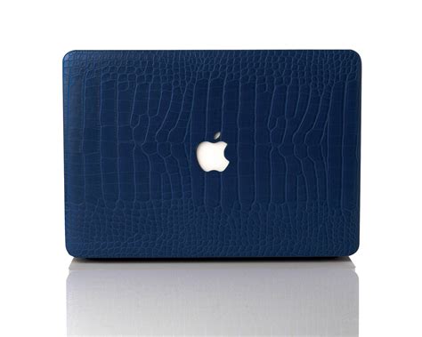 Navy Faux Crocodile Macbook Case Macbook Case Macbook Covers Pretty