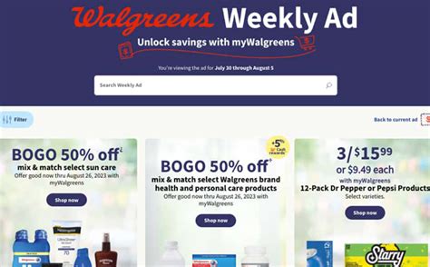 Walgreens Ad Preview Week 7 30 8 5 Free Stuff Finder