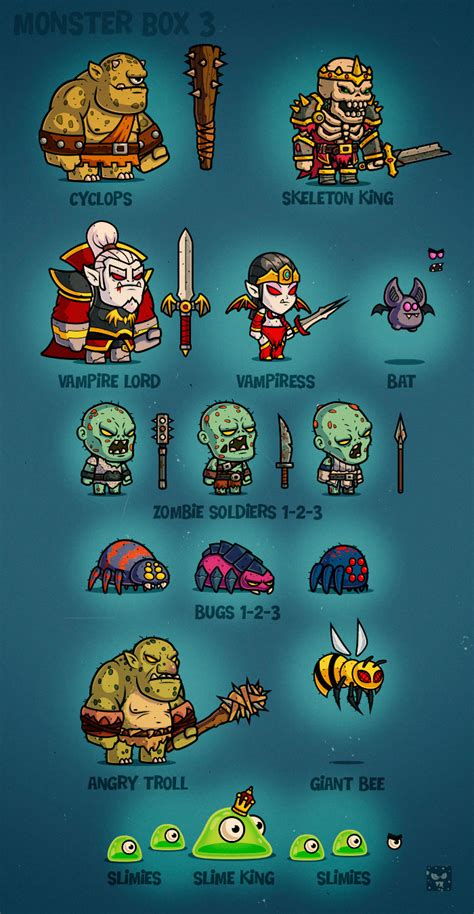 Monster Cartoon RPG Characters 3 - EatCreatures