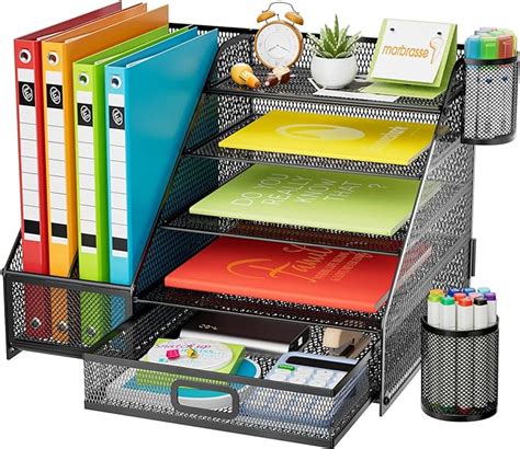 Marbrasse Schreibtisch Organizer St Ckig Papier Briefablage Mit